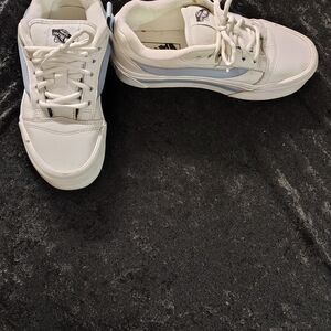 Vans White and Gray Women's Sneakers